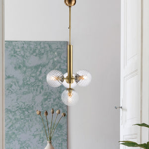 Lampadario Contemporaneo Armonia Bronzo 4 Luci E14