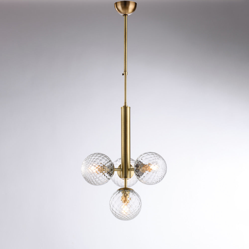 Lampadario Contemporaneo Armonia Bronzo 4 Luci E14