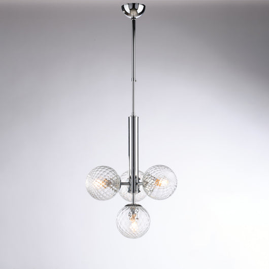 Lampadario Contemporaneo Armonia Cromo 4 Luci E14