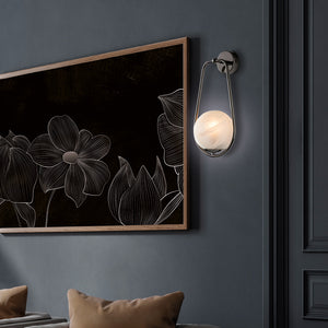 Applique Contemporanea Afrodite Cromo Nero 1 Luce E14