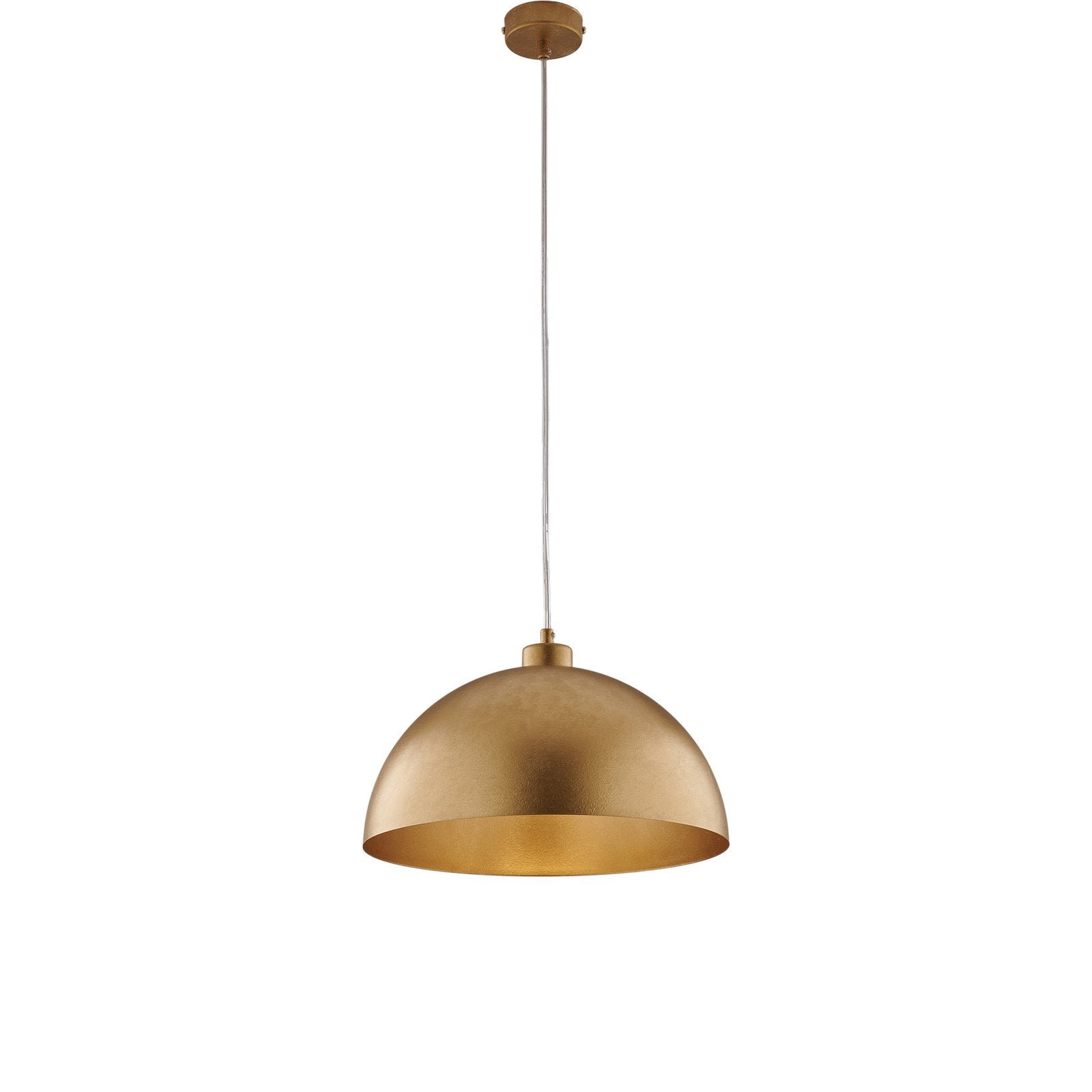 Sospensione Industrial 1 Luce Marcus In Ferro Laccato Oro Diam 35