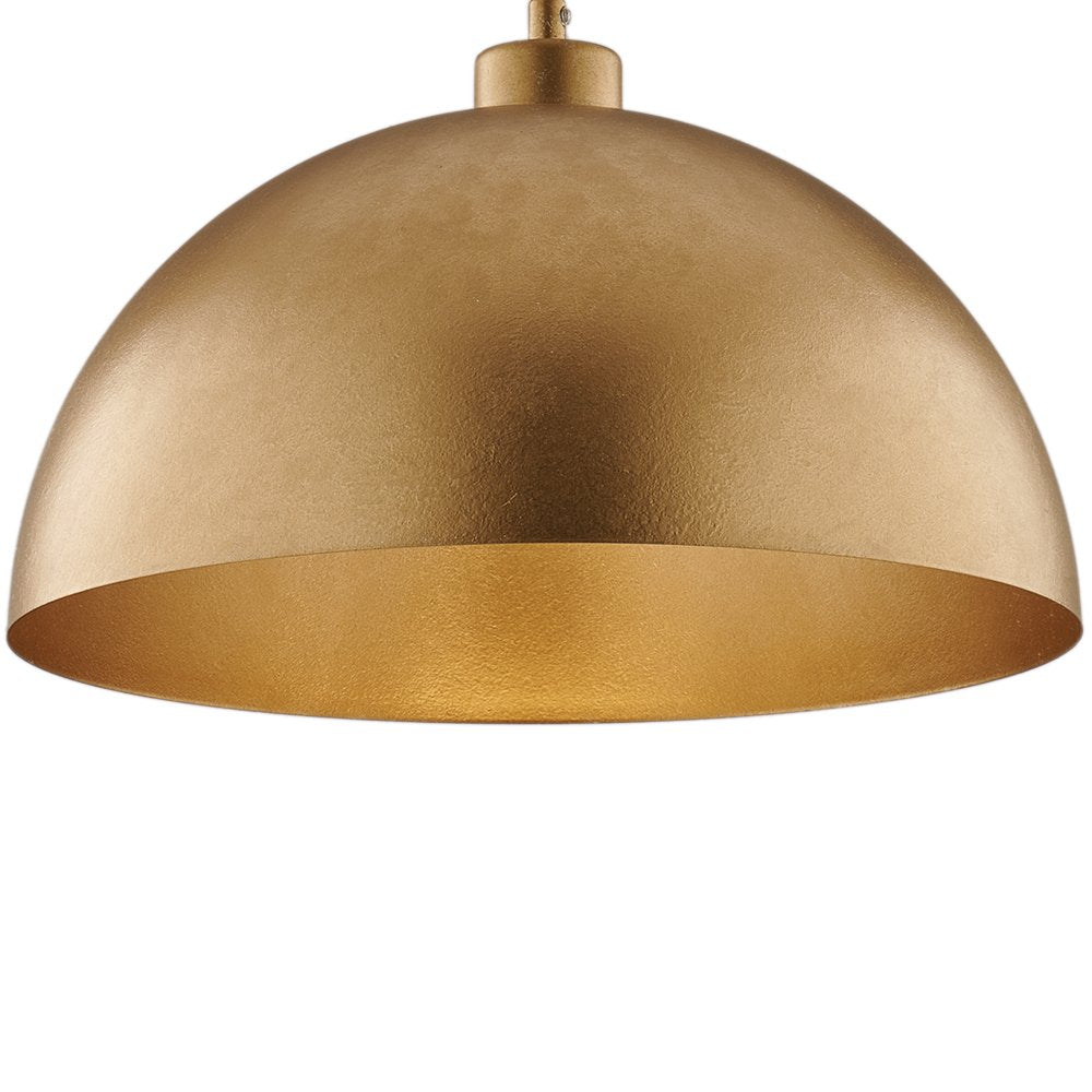 Sospensione Industrial 1 Luce Marcus In Ferro Laccato Oro Diam 35