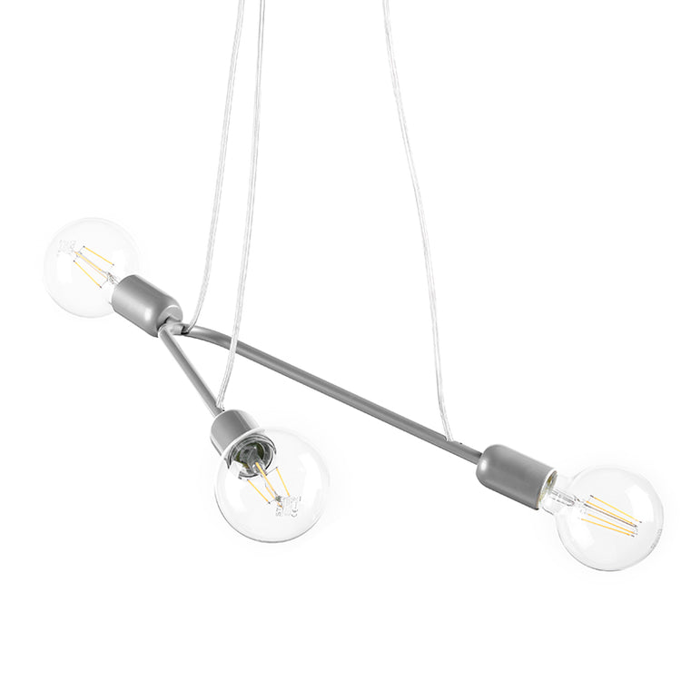 5033/Sa - Lampadario In Sospensione Boomerang Col.Argento