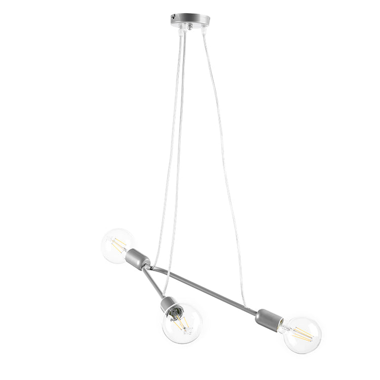 5033/Sa - Lampadario In Sospensione Boomerang Col.Argento