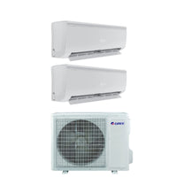 Climatizzatore Condizionatore Gree Dual Split Inverter serie BORA PLUS 9+12 con GWHD(18)NK6OO R-32 Wi-Fi Optional 9000+12000