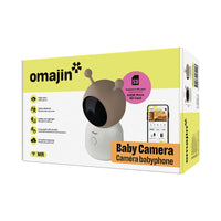 OMAJIN by Netatmo Videocamera Baby Monitor 2K HD, visione notturna, avviso pianto, audio bidirezionale, ninna nanna, luce notturna, sensori umidità e temperatura, controllo app, OBC-01