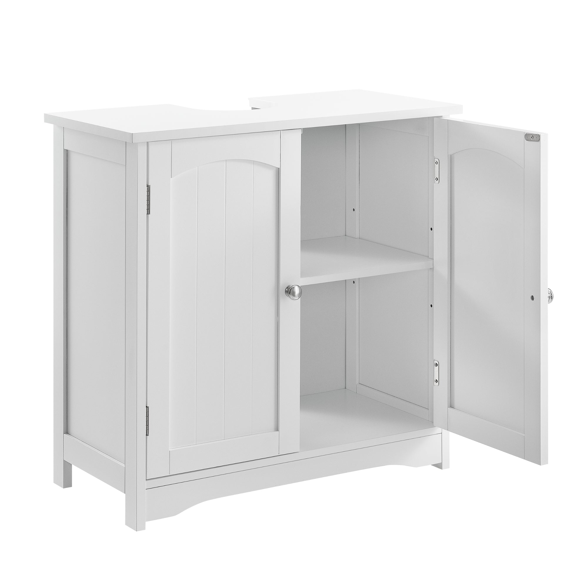 [en.casa] Armadio da bagno per lavabo - 60x60x30cm - bianco