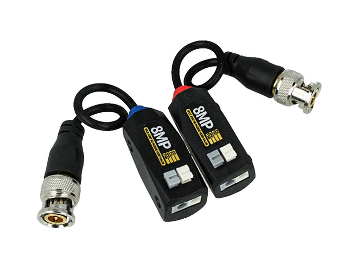 Balun Video 8MP 4K BNC Maschio CVI TVI AHD CVBS CAT5/5E/6 Per Telecamera DVR Sistema CCTV