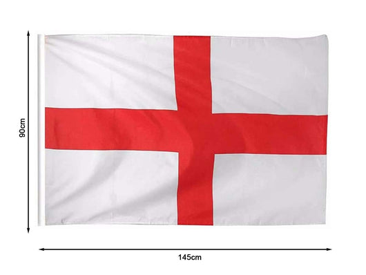 Bandiera Inglese Inghilterra UK GB 145X90cm In Tessuto Poliestere Con Passante Per L'Asta