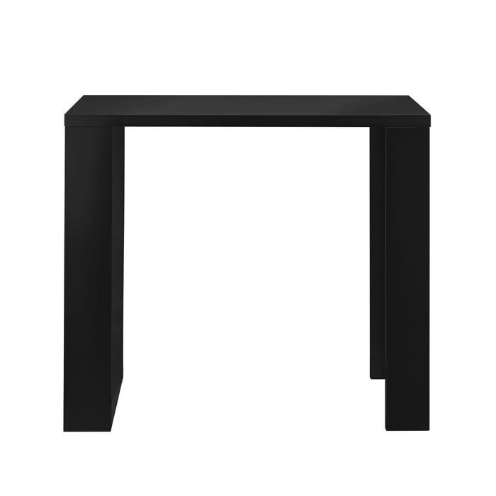 [en.casa] Bancone Bar con 3 Mensole 54 x 13,8 x 32,8 cm Tavolo Bar MDF Nero Opaco