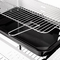 Barbecue in acciaio nero 45x90x82h cm, ruote port camargue Fredi