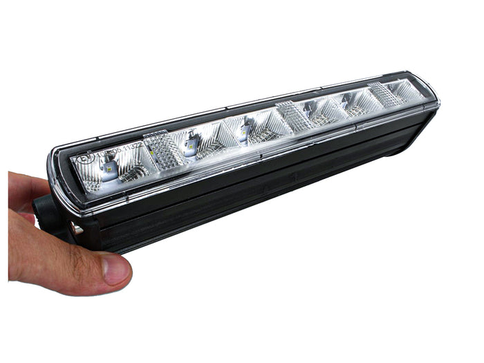 Barra Led Fuoristrada Slim 30W 12V 24V 10'' 26cm Con Daylight Luce Diurne IP67 E9 Fila Unica Faro Led Trattore