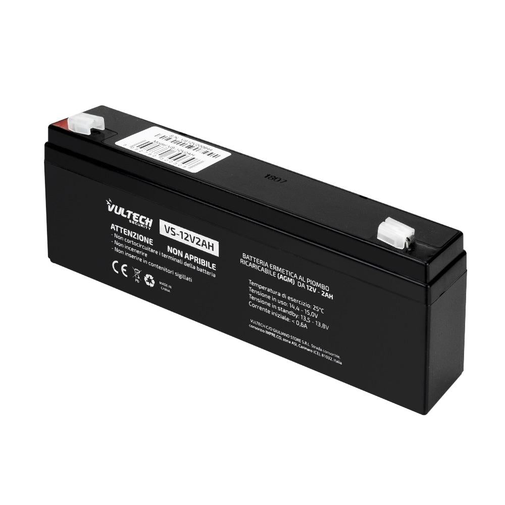 Batteria Ermetica al Piombo VulTech VS-12V2AH 12V 2A Ricaricabile (AGM)