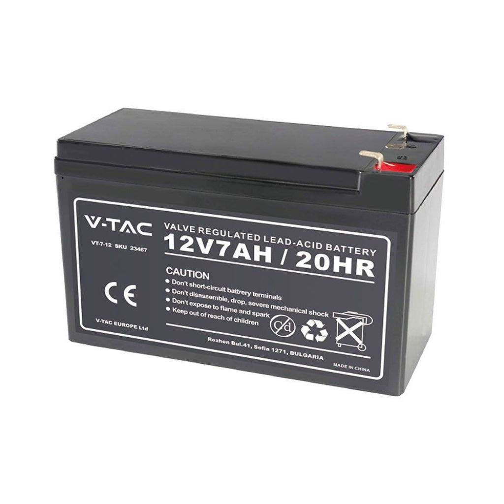 Batteria al Piombo 7Ah 12V Lead-Acid T2 151*65*94mm