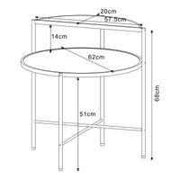 Tavolino da Divano Fyresdal con 2 Piani Effetto Rovere / Nero [en.casa]