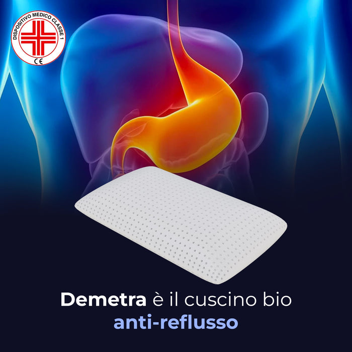 Cuscino in memory foam Anti-Reflusso - Morbido e Ergonomico - Demetra