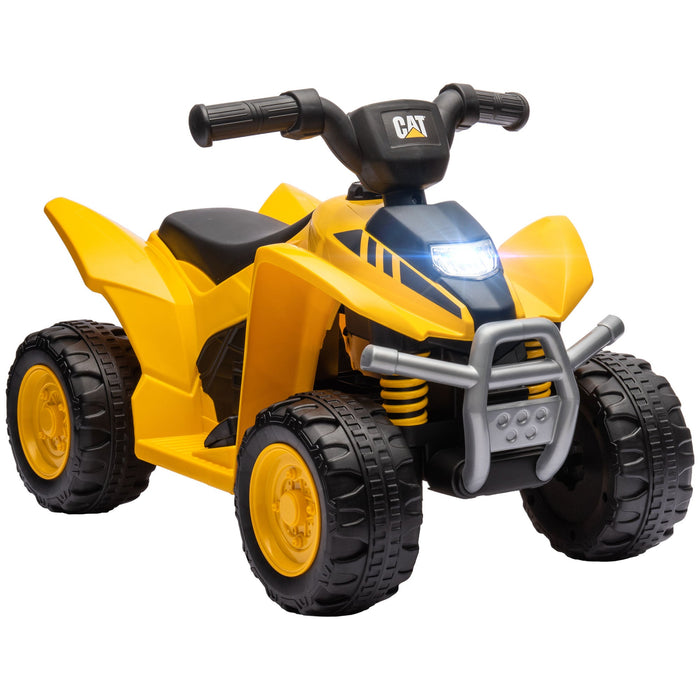 Mini Quad Elettrico per Bambini 6V Clacson e Fari con Licenza Caterpillar Giallo