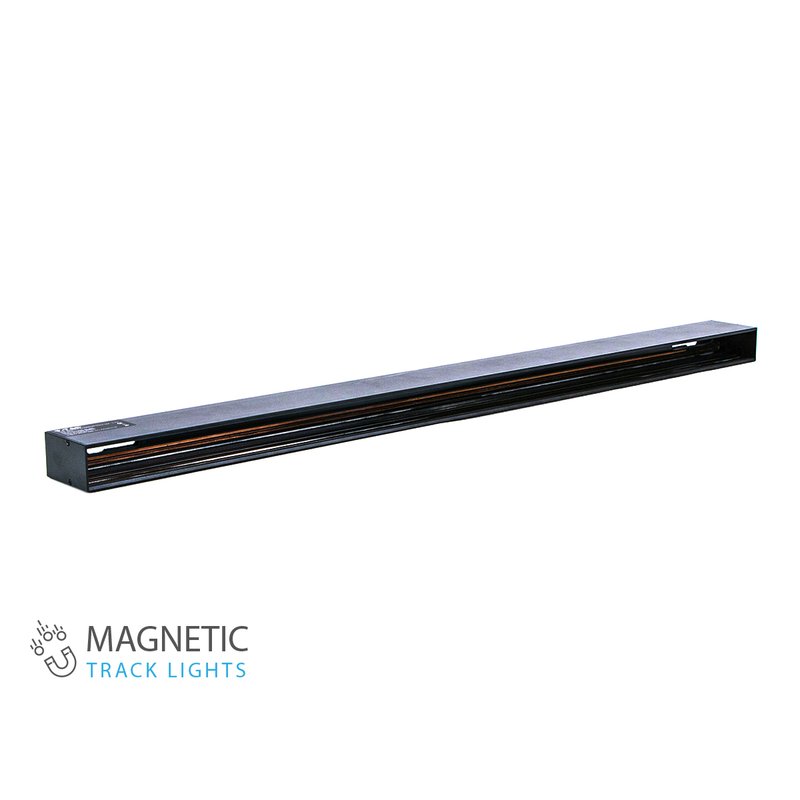 Binario Magnetico Soffitto Per Sistema Illuminazione Binario Magnetico Colore Nero 2 Metri SKU-7952