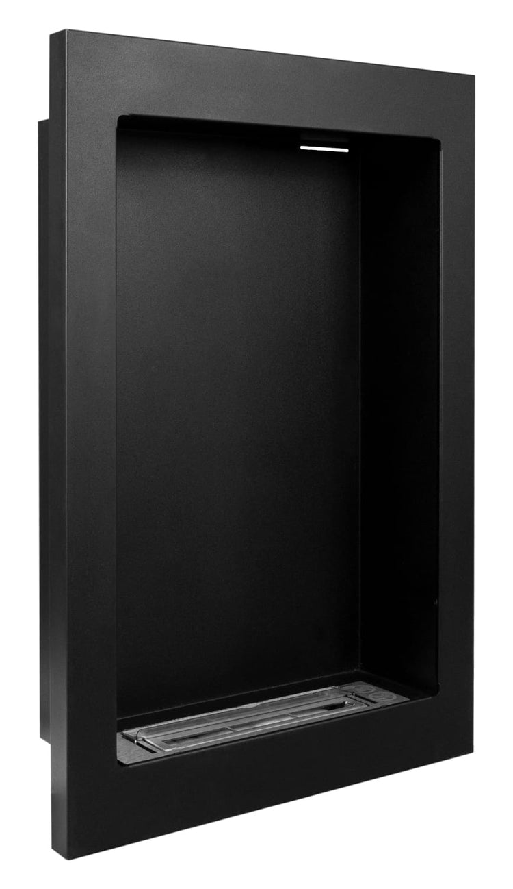 Camino a bioetanolo da incasso da parete Biocamino Vertical 39x61x12cm colore nero