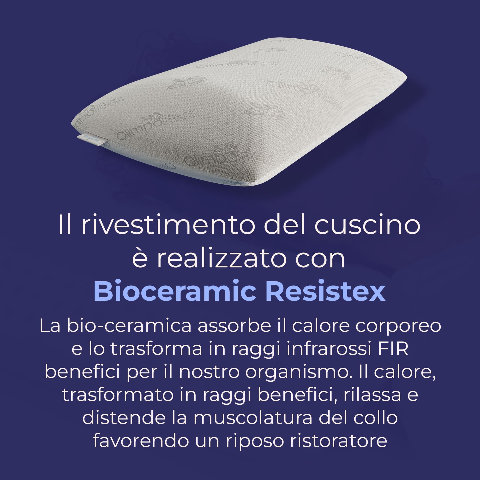 Cuscino in memory foam Anti-Reflusso - Morbido e Ergonomico - Demetra