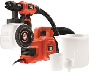 Black+decker hvlp400c-it pistola a spruzzo per interni ed esterni con base da terra 450 w con accessori, capienza serbatoio 1,2 litri