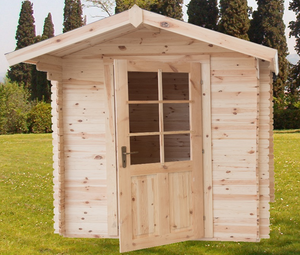 Casetta Ricovero Attrezzi da Giardino in Legno Sistema Block House, Doghe Spessore 28 mm BLOCK2x2/28