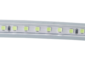 Bobina 100M Striscia Led 220V Bianco Freddo 6500K IP65 Passo 10mm 7W/M 700LM/W Tagliabile 100cm 120 smd 2835/m