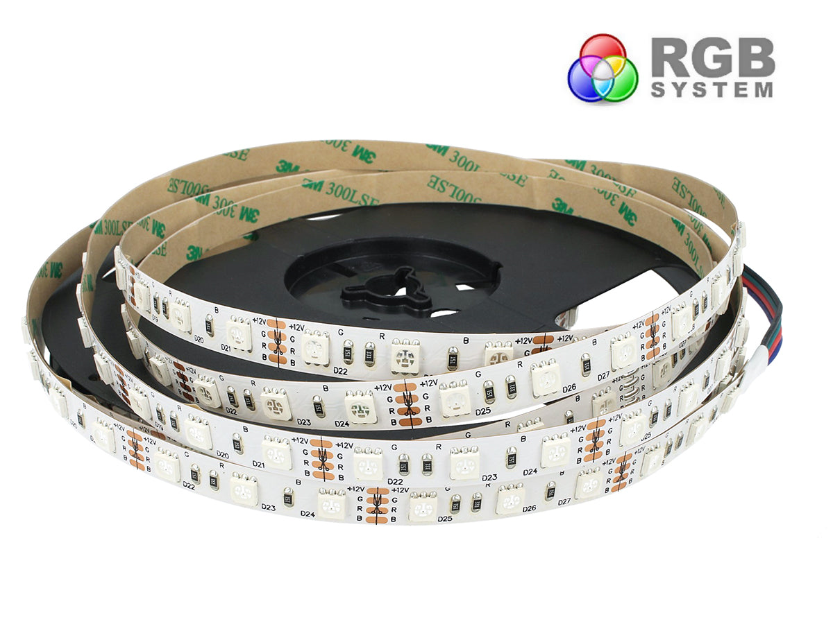 Bobina Led RGB 12V 300 Smd 5050 IP20 Biadesivo 3M