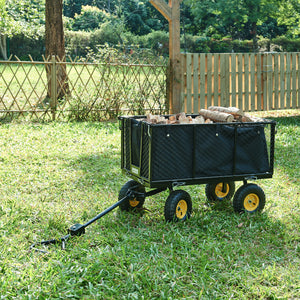 Carrello a Mano Corropoli Vagone da Trasporto max 550 kg Nero pro.tec