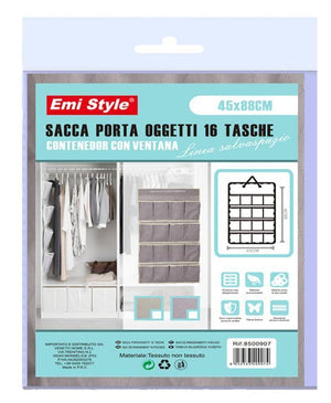 Borsa Portaoggetti da Parete Sacca Portatutto Da Appendere 16 Tasche 45X88cm