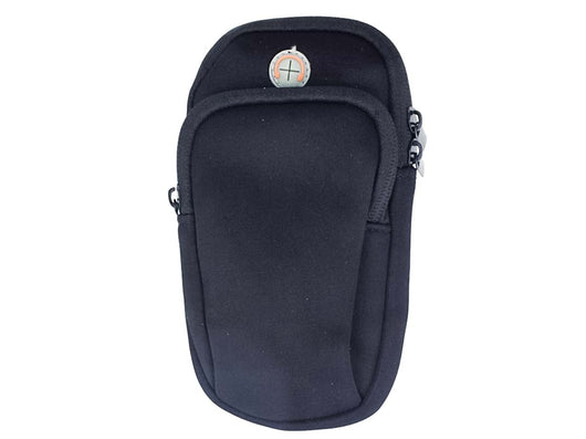 Borsa da Braccio Sportiva Morbida Sacchetto Bracciale Porta Cellulare Con Uscita Cavo Auricolari Colore Nero