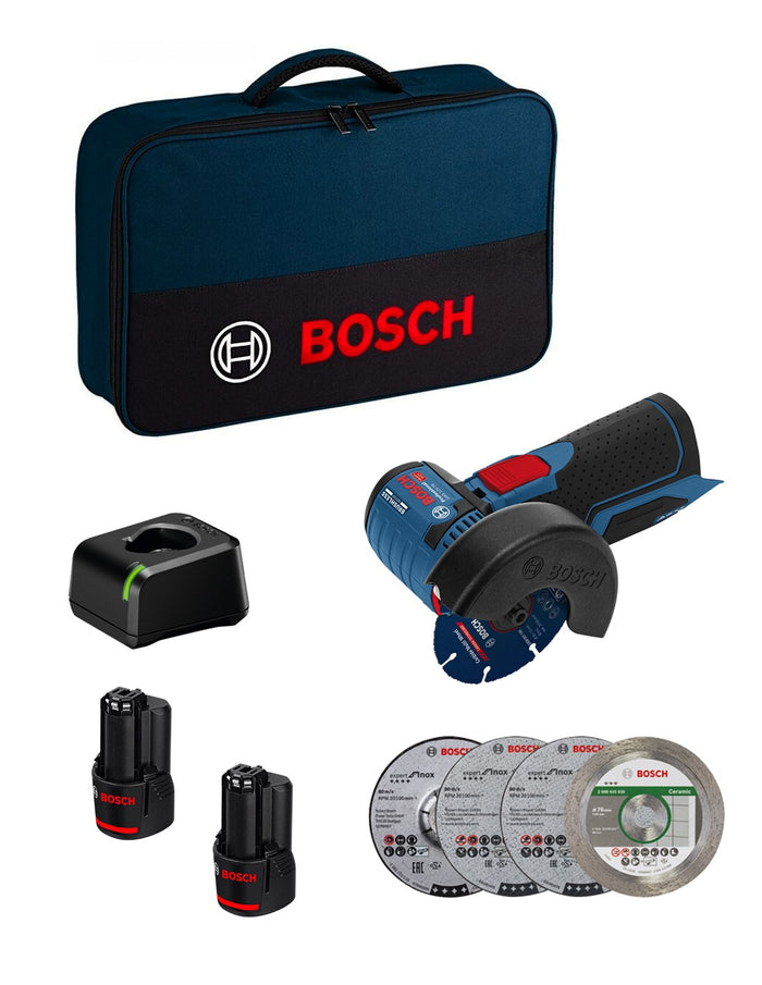 Bosch  gws 12v-76 smerigliatrice angolare blu 3165140999564