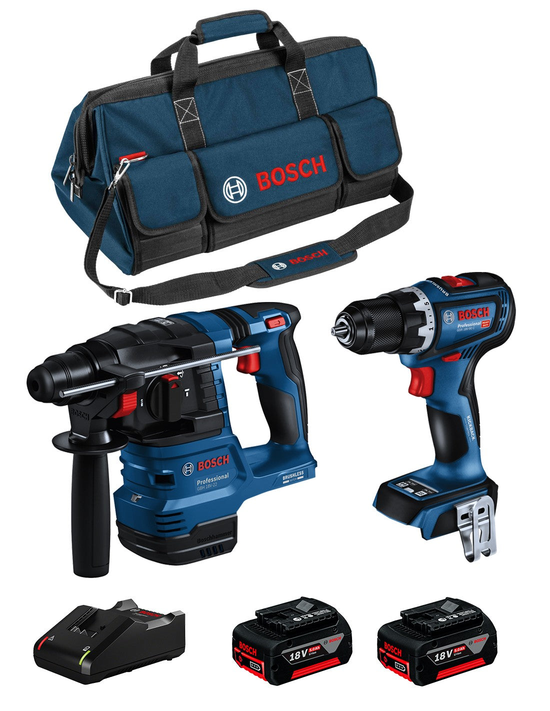 Bosch professional bosch kit bk2020bag (gbh 18v-22 + gsr 18v-90 c +.. 8435587928270