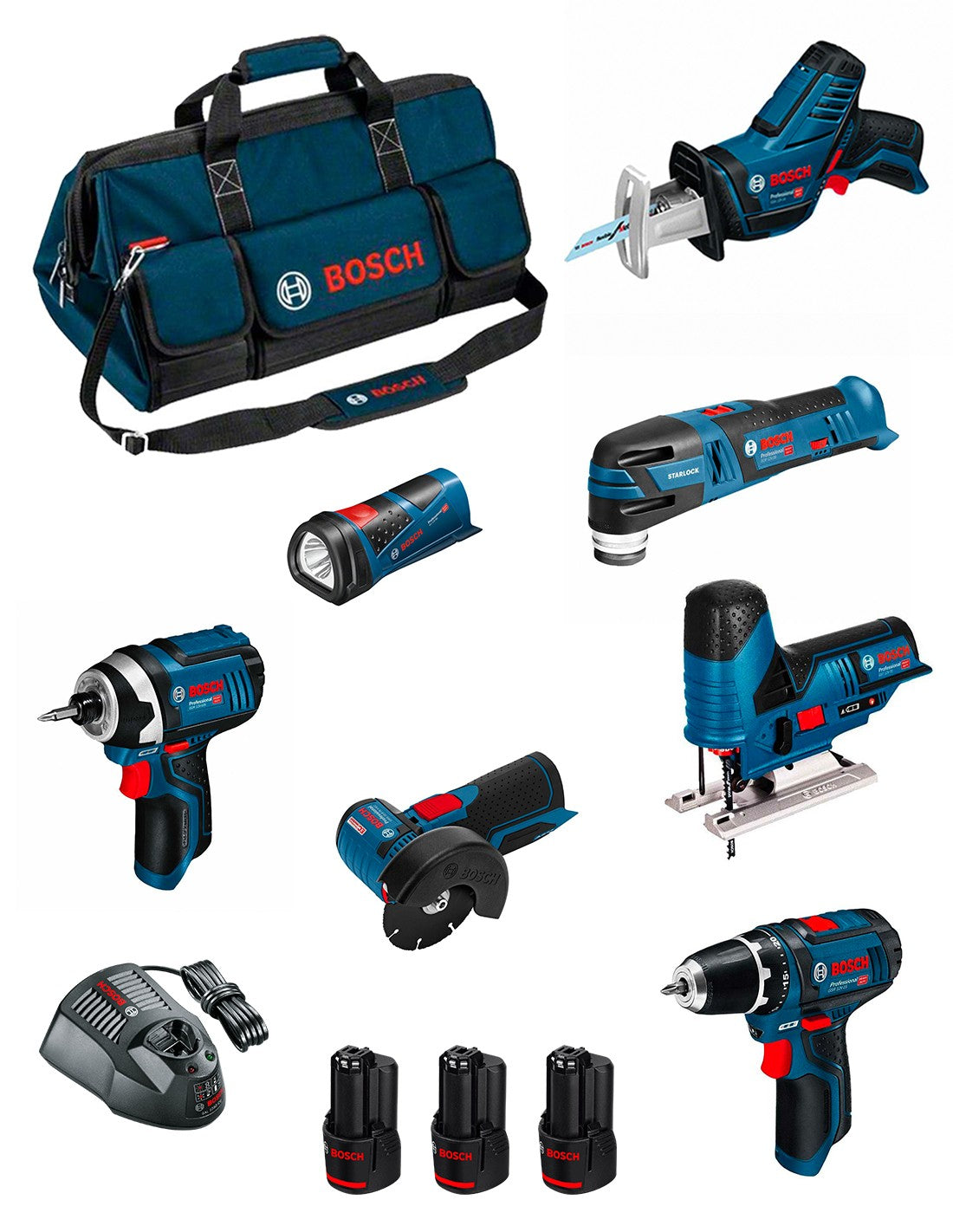 Bosch professional bosch kit bmkb7-28bd3 (gsr 12v-15+gdr 12v-105+gws.. 0660989125776