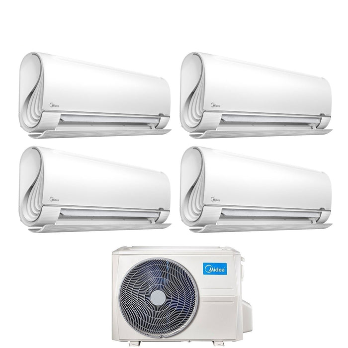 Climatizzatore Condizionatore Midea Quadri Split Inverter serie BreezeleSS+ 12+12+12+12 con M4O-36FN8-Q R-32 Wi-Fi Integrato 12000+12000+12000+12000 - Novità