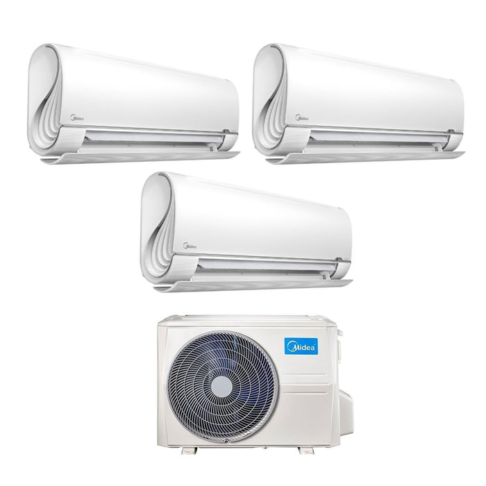 Climatizzatore Condizionatore Midea Trial Split Inverter serie BreezeleSS+ 12+12+12 con M3OF-27HFN8-Q R-32 Wi-Fi Integrato 12000+12000+12000 - Novità