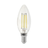 Lampadina led filamento oliva attacco e14 potenza 4 watt temperatura colore lampada 2700k bianco caldo