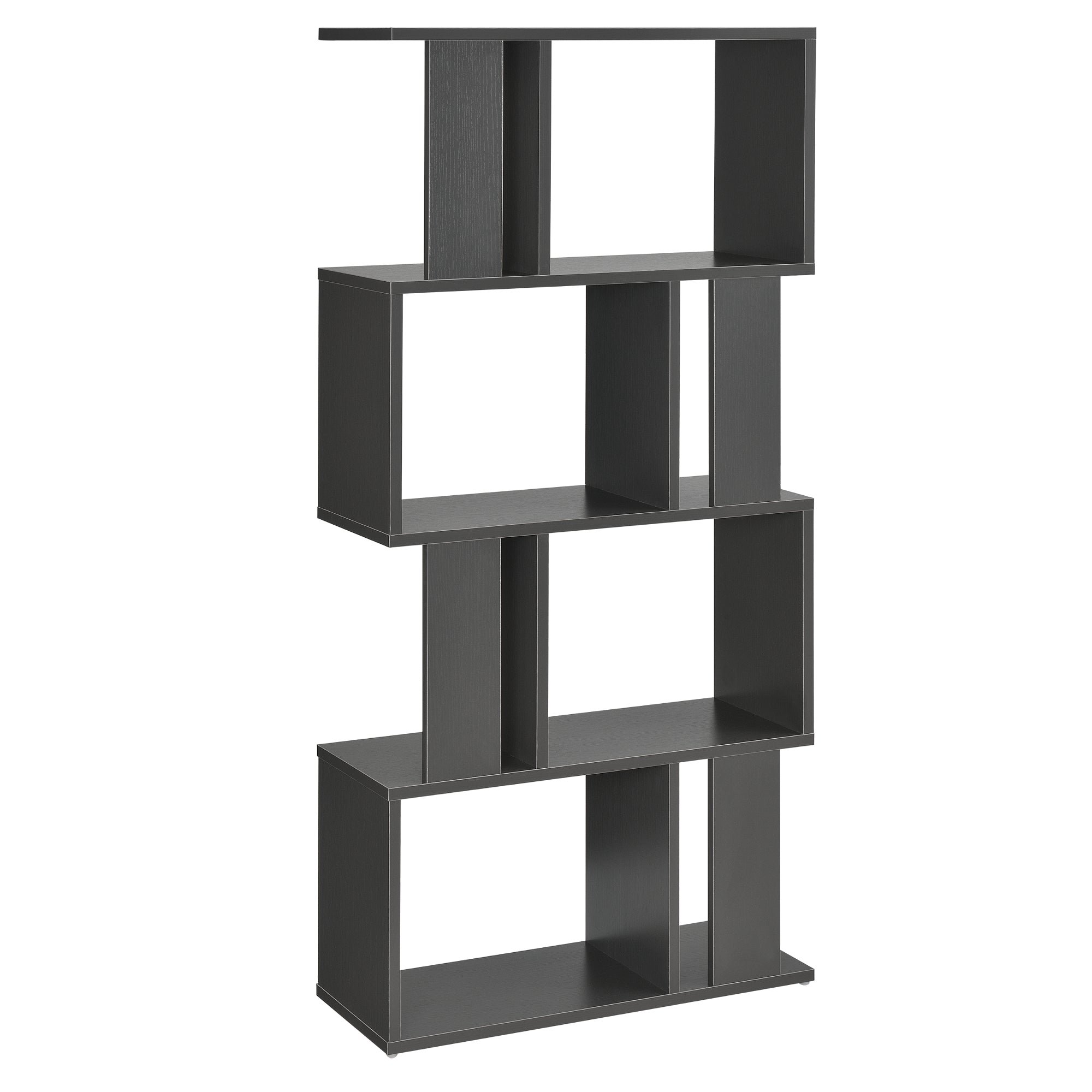 Libreria Brattahlid Scaffale da Terra 130x60x24 cm Grigio scuro [en.casa]