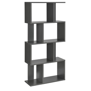 Libreria Brattahlid Scaffale da Terra 130x60x24 cm Grigio scuro [en.casa]