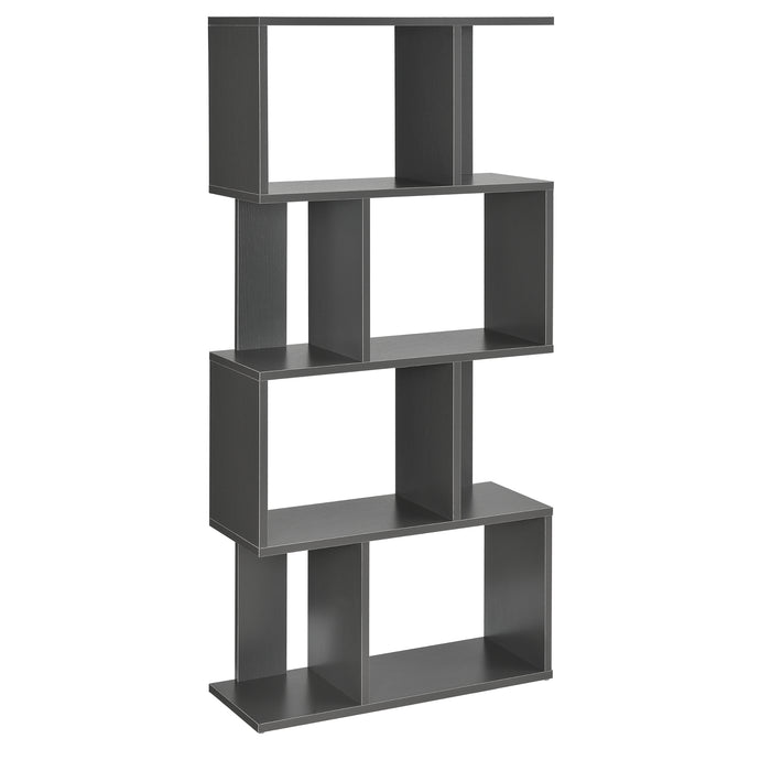 Libreria Brattahlid Scaffale da Terra 130x60x24 cm Grigio scuro [en.casa]