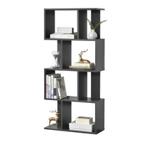 Libreria Brattahlid Scaffale da Terra 130x60x24 cm Grigio scuro [en.casa]