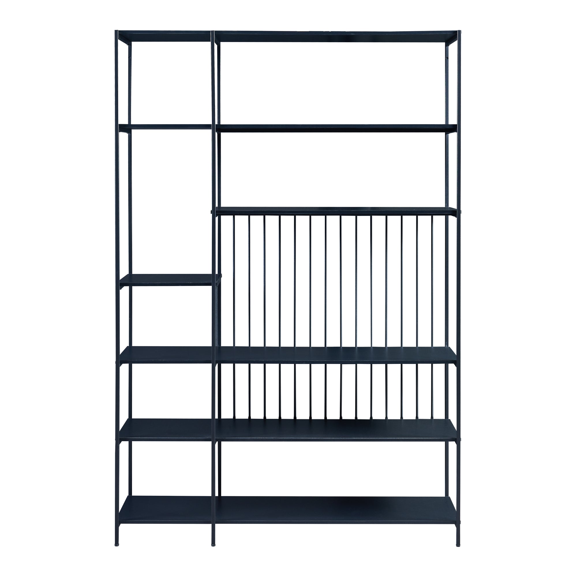 Scaffale da Terra Rà¦lingen Libreria con Ripiani Aperti 180x120x33 cm Nero [en.casa]