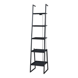 Scaffale a Scala Storfjord con 5 Ripiani 183,5 x 40 x 40 cm - Nero [en.casa]