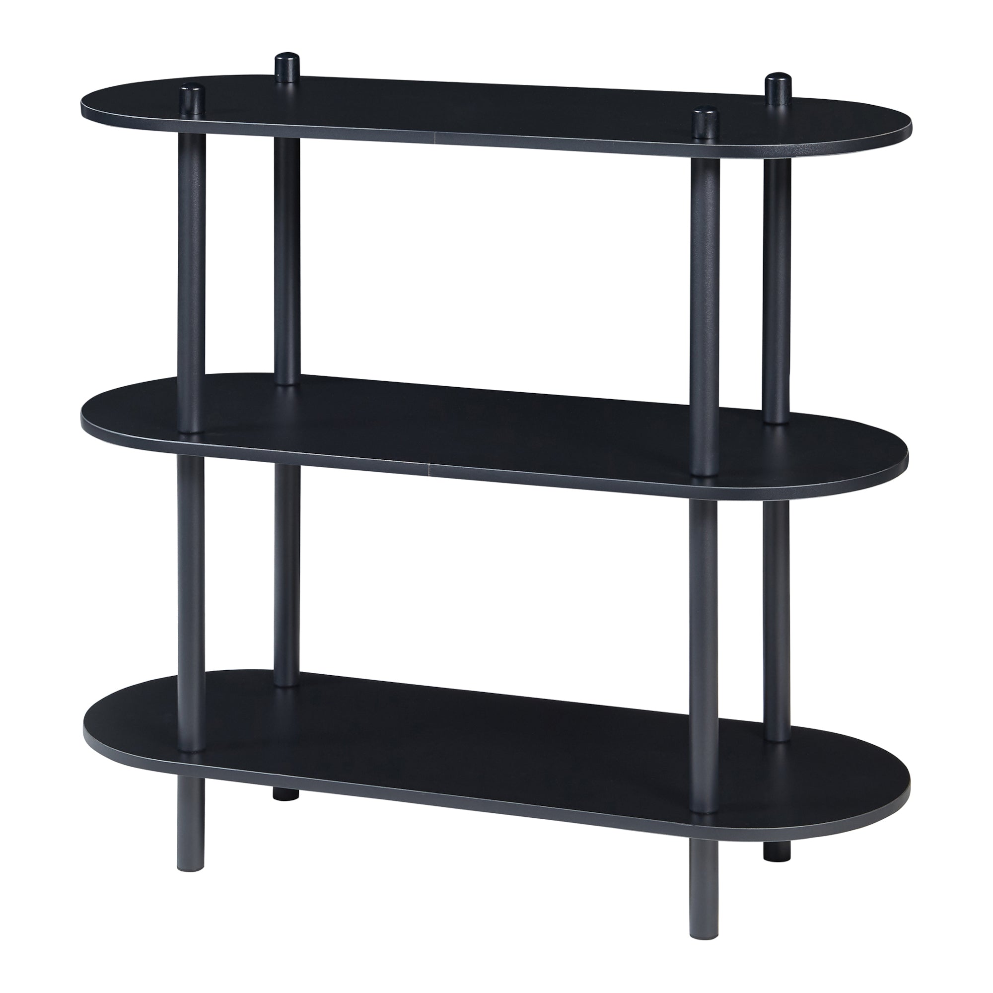 Scaffale da Terra Øvre Libreria con 3 Ripiani - Nero [en.casa]