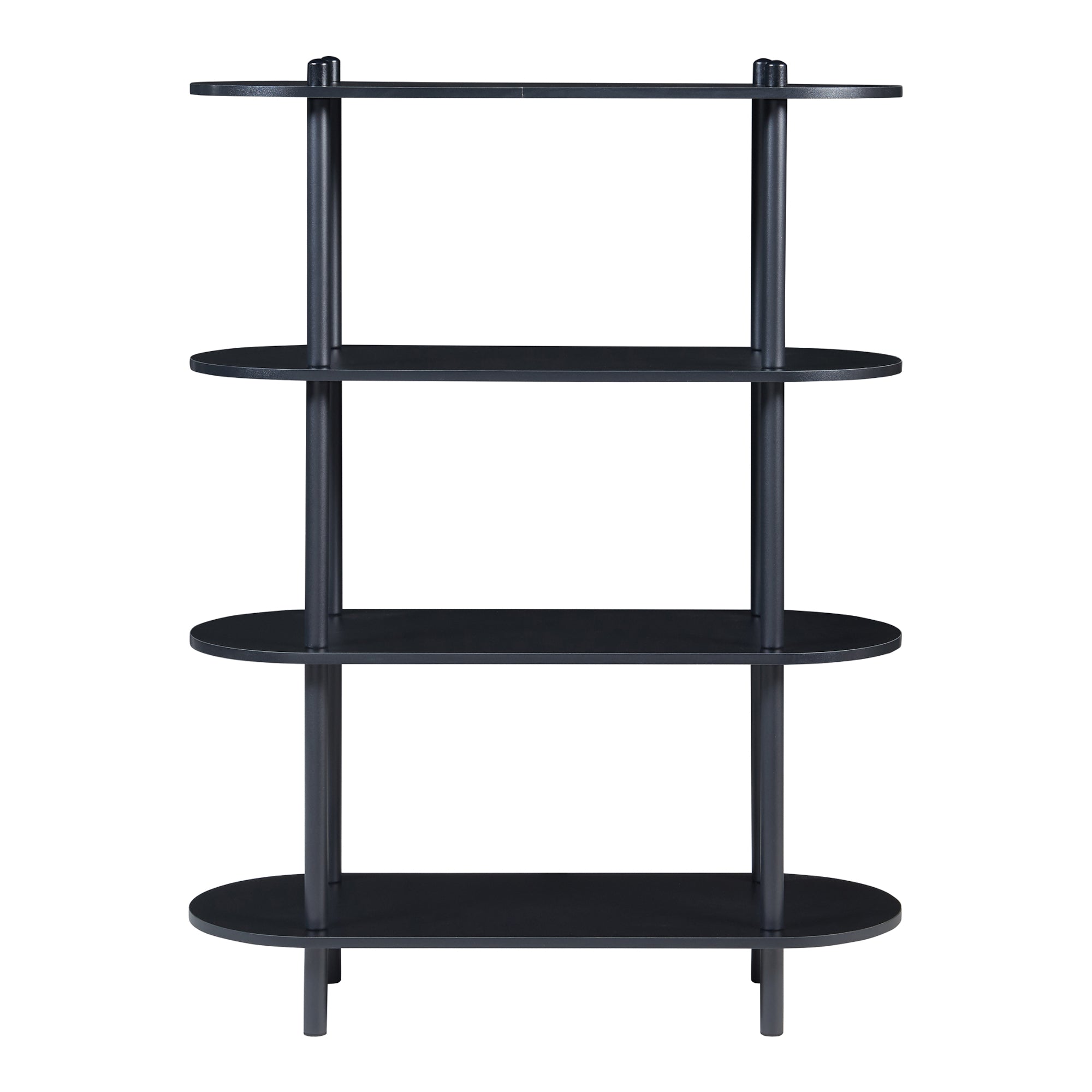 Scaffale da Terra ⌀vre Libreria con 4 Ripiani - Nero [en.casa]