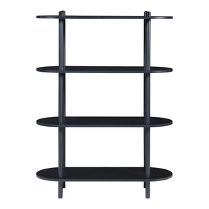 Scaffale da Terra ⌀vre Libreria con 4 Ripiani - Nero [en.casa]