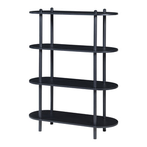 Scaffale da Terra ⌀vre Libreria con 4 Ripiani - Nero [en.casa]