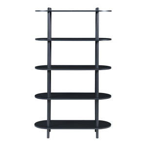 Scaffale da Terra Øvre Libreria con 5 Ripiani - Nero [en.casa]