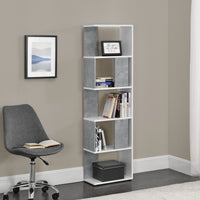 Libreria a 5 Ripiani 159 x 45 x 23,5 cm Scaffale in Design Moderno Mobile Portaoggetti per Soggiorno - Colore Bianco e