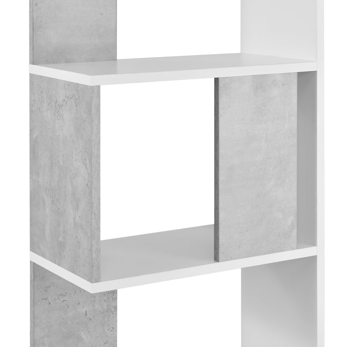 Libreria a 5 Ripiani 159 x 45 x 23,5 cm Scaffale in Design Moderno Mobile Portaoggetti per Soggiorno - Colore Bianco e